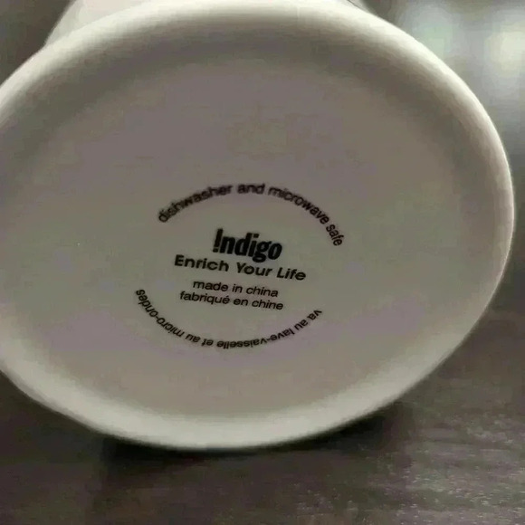 Indigo R Initial Mug + Marble Coasters - new - Picture 3 of 3